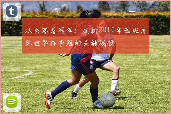 从决赛看冠军：剖析2010年西班牙队世界杯夺冠的关键战役